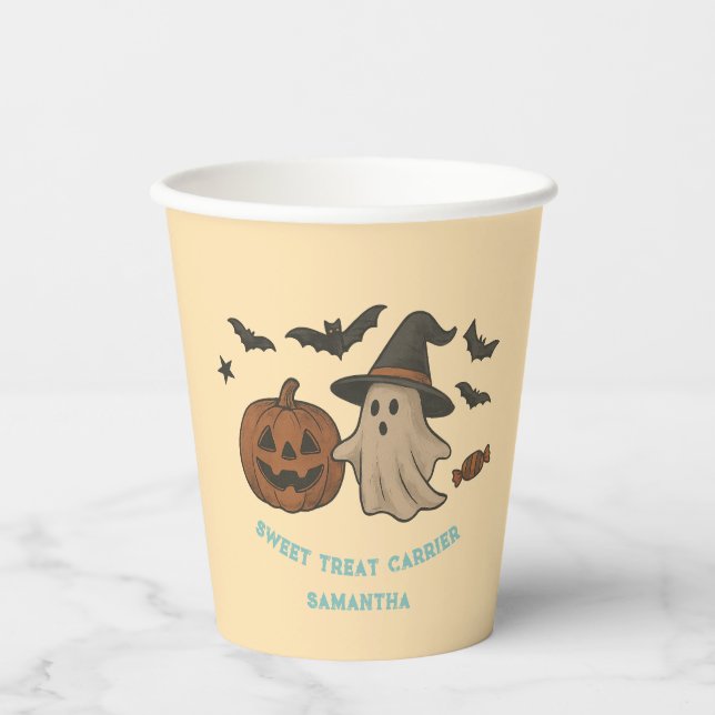 Spooky Cute Halloween – Trick or Treat Party Drink Paper Cups (Front)
