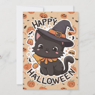 Spooky Cute Happy Halloween Holiday Card
