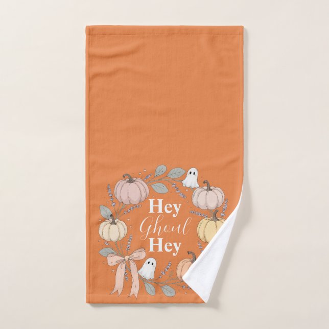 Spooky Cute Hey Ghoul Fall Hand Towel (Hand Towel)