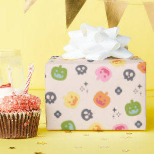 Spooky Cute Jack O'lantern Candy Wrapping Paper