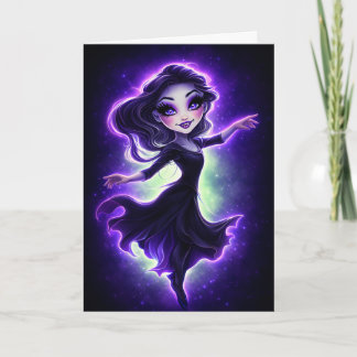 Spooky Cute Magical Character Card