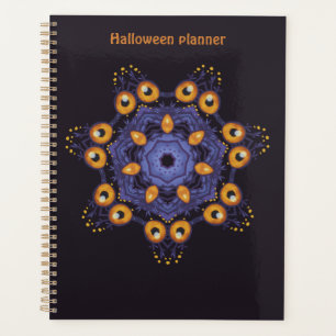 Spooky Cute Mandala Monster Art Halloween Creature Planner