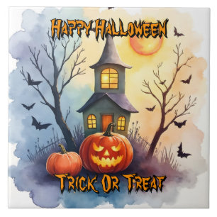 Spooky Cute Modern Halloween Collection Tile