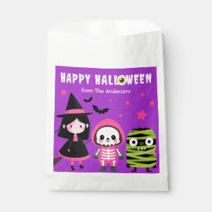 Spooky Cute Monster Mash Purple Happy Halloween Favour Bags