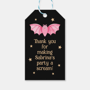 Spooky Cute Pastel Bat Halloween Gift Tags