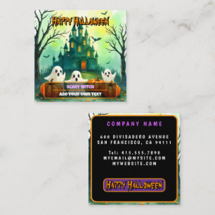 Spooky Cute Popular Halloween Collection Square Business Card
