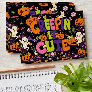 Spooky Cute Retro Kawaii Halloween Party Envelope