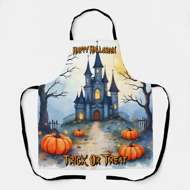 Spooky Cute Trendy Halloween Collection Apron (Front)