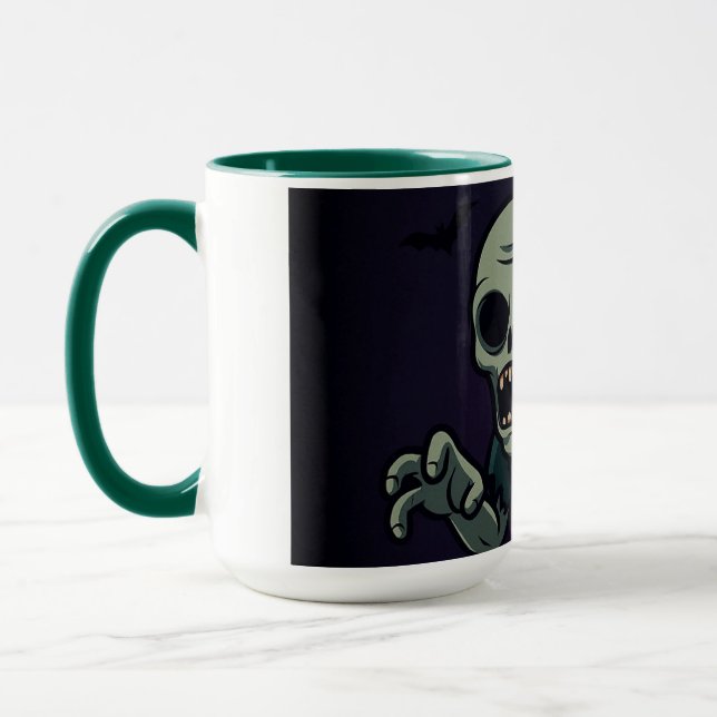  Spooky Cute Zombie Halloween Mug - Fun & Creepy D (Left)
