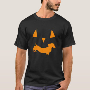 Spooky Dachshund Pumpkin Jack o Lantern Halloween  T-Shirt