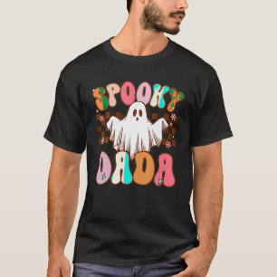 Spooky Dada Halloween Dad Ghost Costume Retro Groo T-Shirt