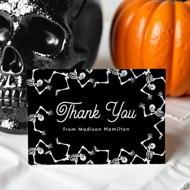 Spooky Dancing Skeleton Baby Shower Thank You Card (Creator Uploaded)