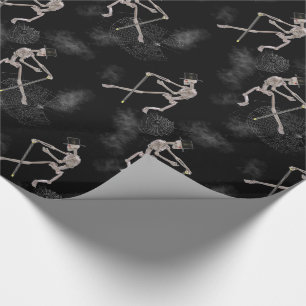 Spooky Dancing Skeletons Wrapping Paper