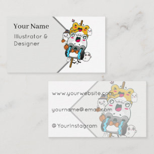 Spooky Dango Frog - Pastel Goth Edition Business Card