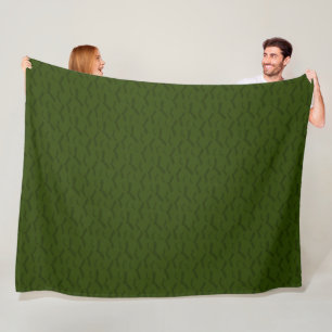 SPOOKY DARK GREEN HALLOWEEN BATS FLEECE BLANKET