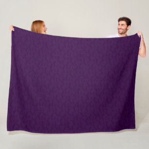 SPOOKY DARK PURPLE HALLOWEEN BATS FLEECE BLANKET