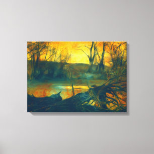 Spooky Dark Swamp Wall Art