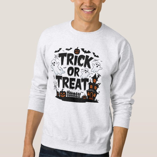 Spooky decor and fun Halloween treats! Sweatshirt (Front)