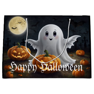 Spooky Delight: Ghostly Halloween Fun Large Gift Bag