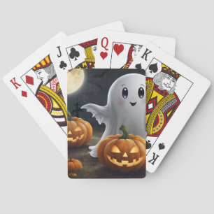 Spooky Delight: Ghostly Halloween Fun Playing Cards