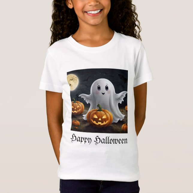 Spooky Delight: Ghostly Halloween Fun T-Shirt (Front)