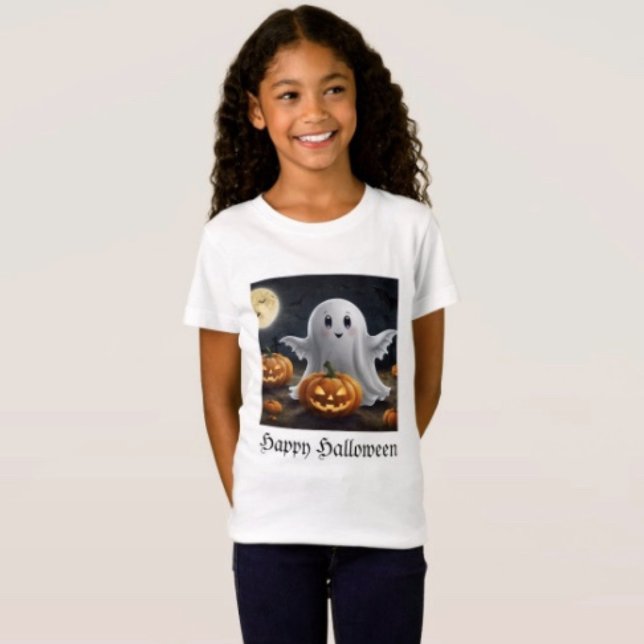 Spooky Delight: Ghostly Halloween Fun T-Shirt (Comfy tri-blend women’s tee feminine fit, scoop neck, short sleeves, relaxed fit.  
)