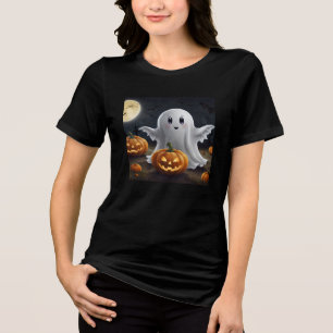 Spooky Delight: Ghostly Halloween Fun Tri-Blend Shirt