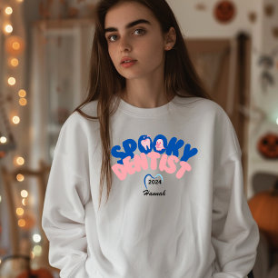 Spooky Dentist Personalised Name Halloween Gift Sweatshirt