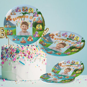 Spooky Dino Birthday Bash Custom Photo Party Paper Plate