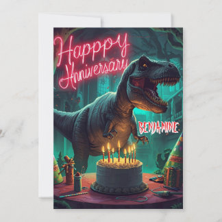SPOOKY DINOSAUR ANNIVERSARY HALLOWEEN CARD 