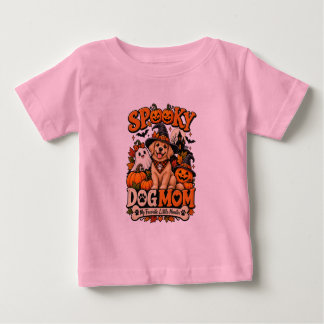 Spooky Dog Mum Halloween Cute Skeleton Dog Lover Baby T-Shirt