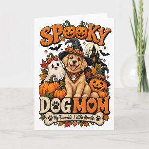 Spooky Dog Mum Halloween Cute Skeleton Dog Lover Card