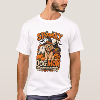 Spooky Dog Mum Halloween Cute Skeleton Dog Lover T-Shirt