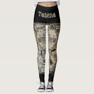 Spooky Drinks Labels Halloween, Witch Wizard Leggings