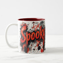 Spooky Drip Halloween Mug-Red Interior