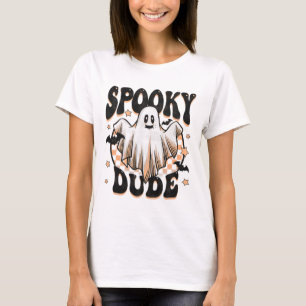 Spooky Dude Groovy Ghost Halloween Costume Kids Bo T-Shirt