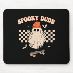 Spooky Dude Toddler Retro Groovy Hippie Halloween  Mouse Pad