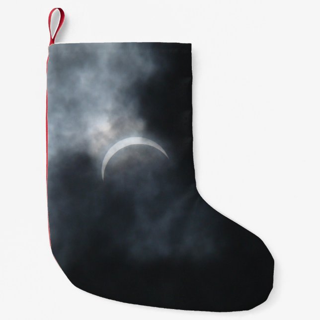 Spooky Eclipse Storm Clouds 2017 Small Christmas Stocking (Front)