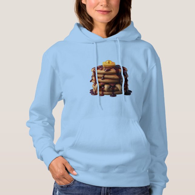 Spooky Eldritch Pancake Stack Creepy Cute Hallowee Hoodie (Front)
