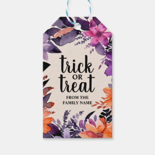 Spooky Elegance Halloween Floral Wreath Collection Gift Tags