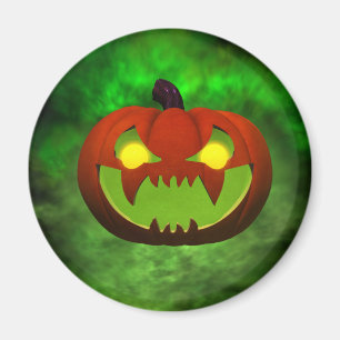 Spooky Evil HalloweenPumpkin Magnet