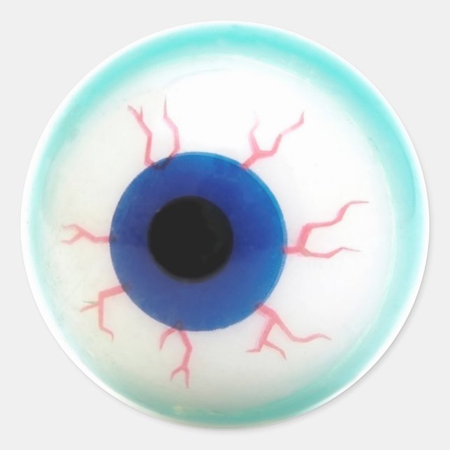 Spooky Eyeball Classic Round Sticker (Front)