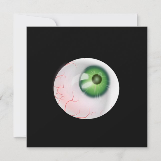 Spooky Eyeball Halloween Party Invitation (Front)