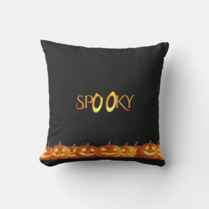 Spooky Eyes and Pumpkins Cushion