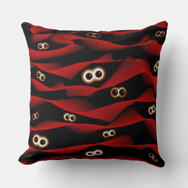 Spooky Eyes Throw Pillow (Front)