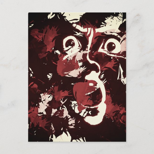 spooky face holiday postcard (Front)