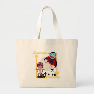 Spooky Family Halloween Large Tote Bag