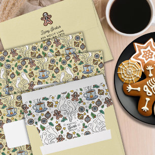 Spooky Festive Halloween Christmas Holiday Envelope