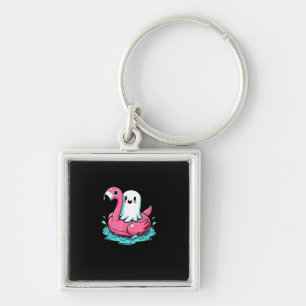 Spooky Flamingo Funny Spooky Summer Summerween Key Ring