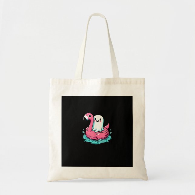Spooky Flamingo Funny Spooky Summer Summerween Tote Bag (Front)